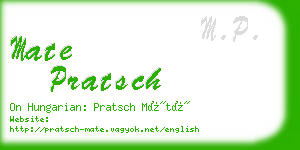 mate pratsch business card